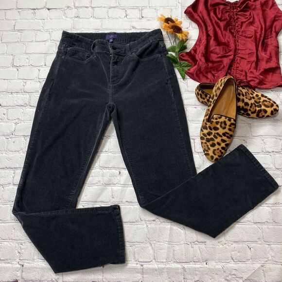 NYDJ Skinny Corduroy Stretch Tummy Tamer‎ Slimming Pants Black 4P - Picture 1 of 11